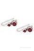 Silverwala Princess Delight Ruby Silver Drop Earring